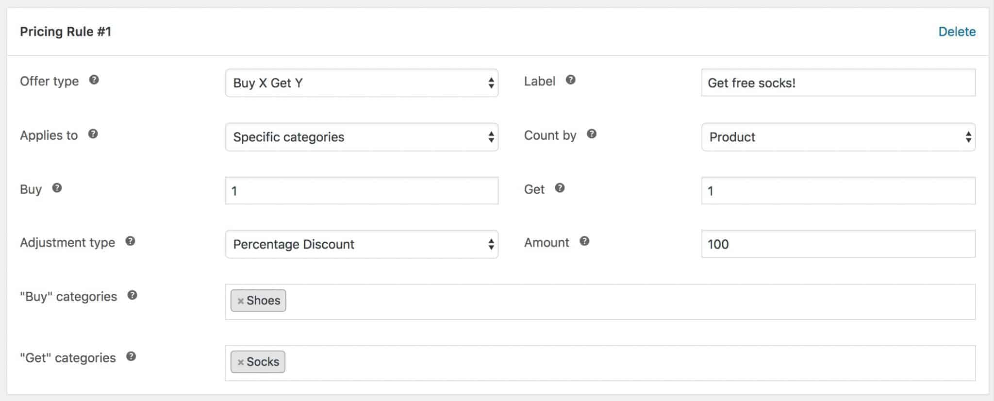 WooCommerce category based pricing