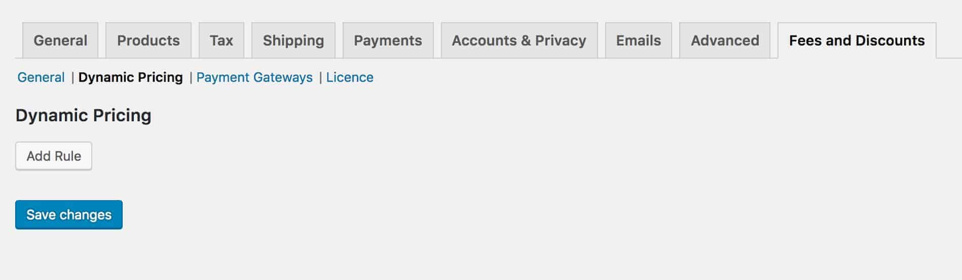 WooCommerce dynamic pricing settings tab