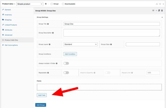 Add your first Product Add-Ons field - Plugin Republic