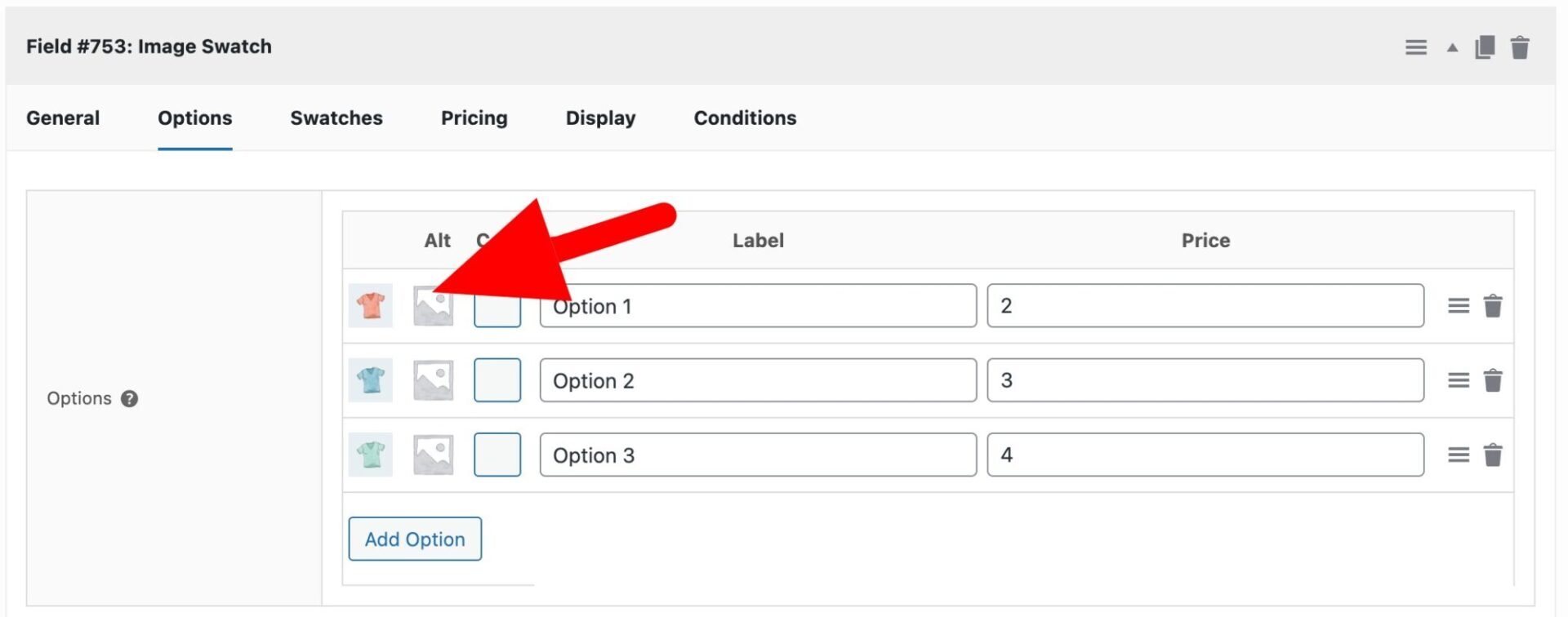 Alt image uploader for swatches