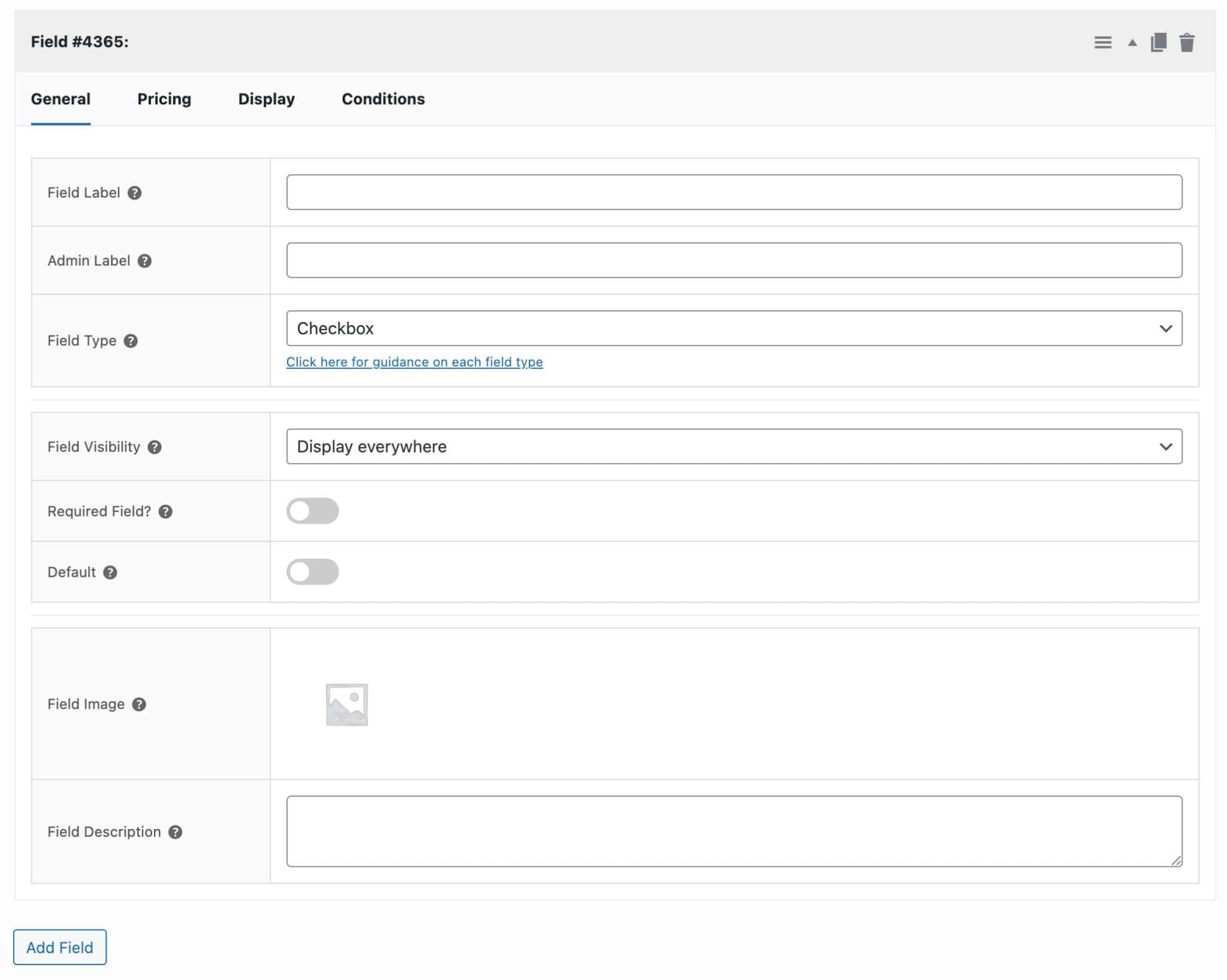 Add your first Product Add-Ons field - Plugin Republic