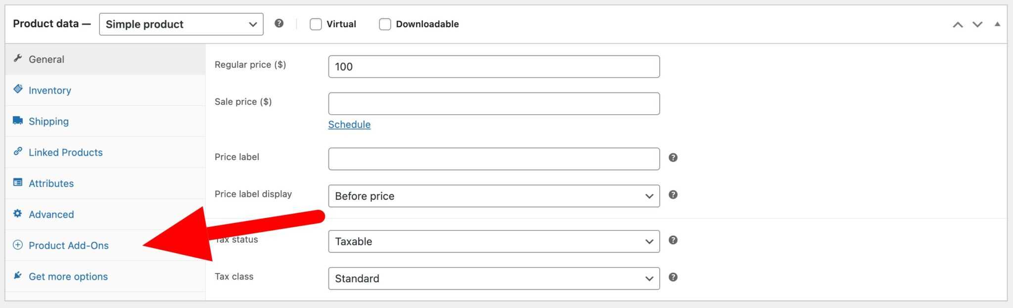 Add your first Product Add-Ons field - Plugin Republic