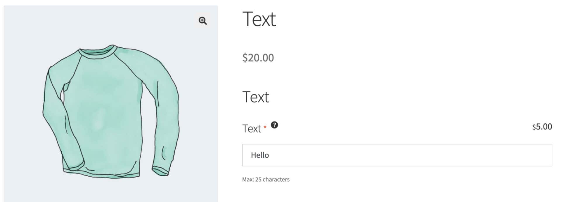 Text input field