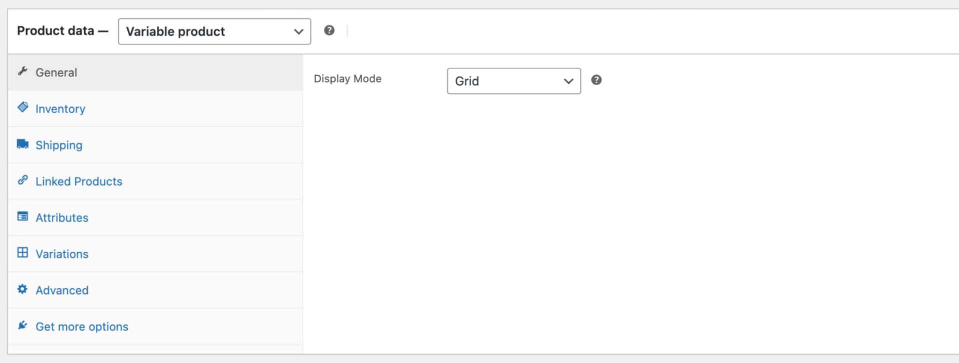 Better Variations display mode by product