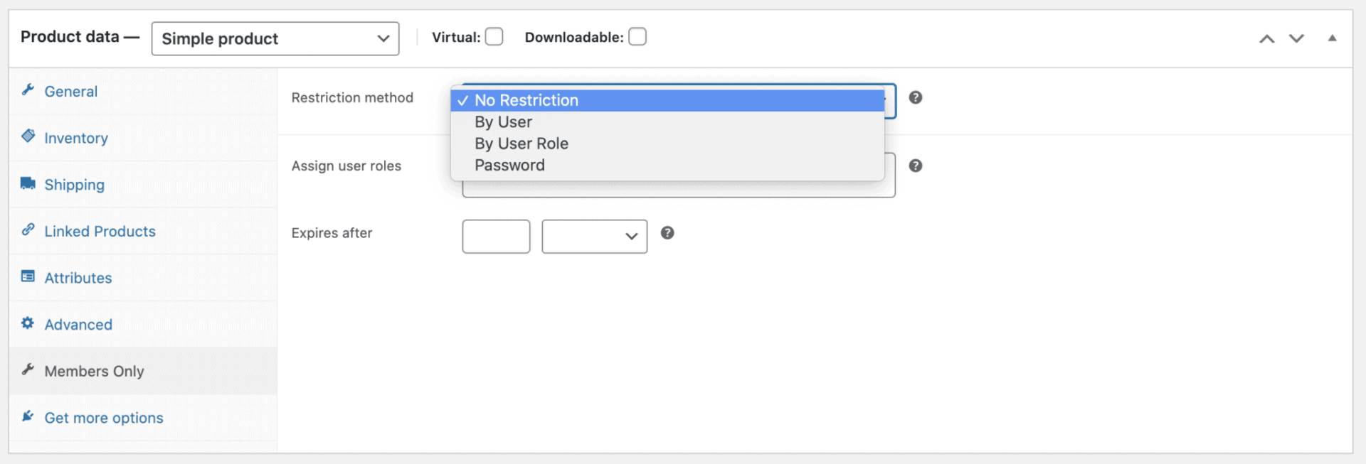 WooCommerce private product restriction methods