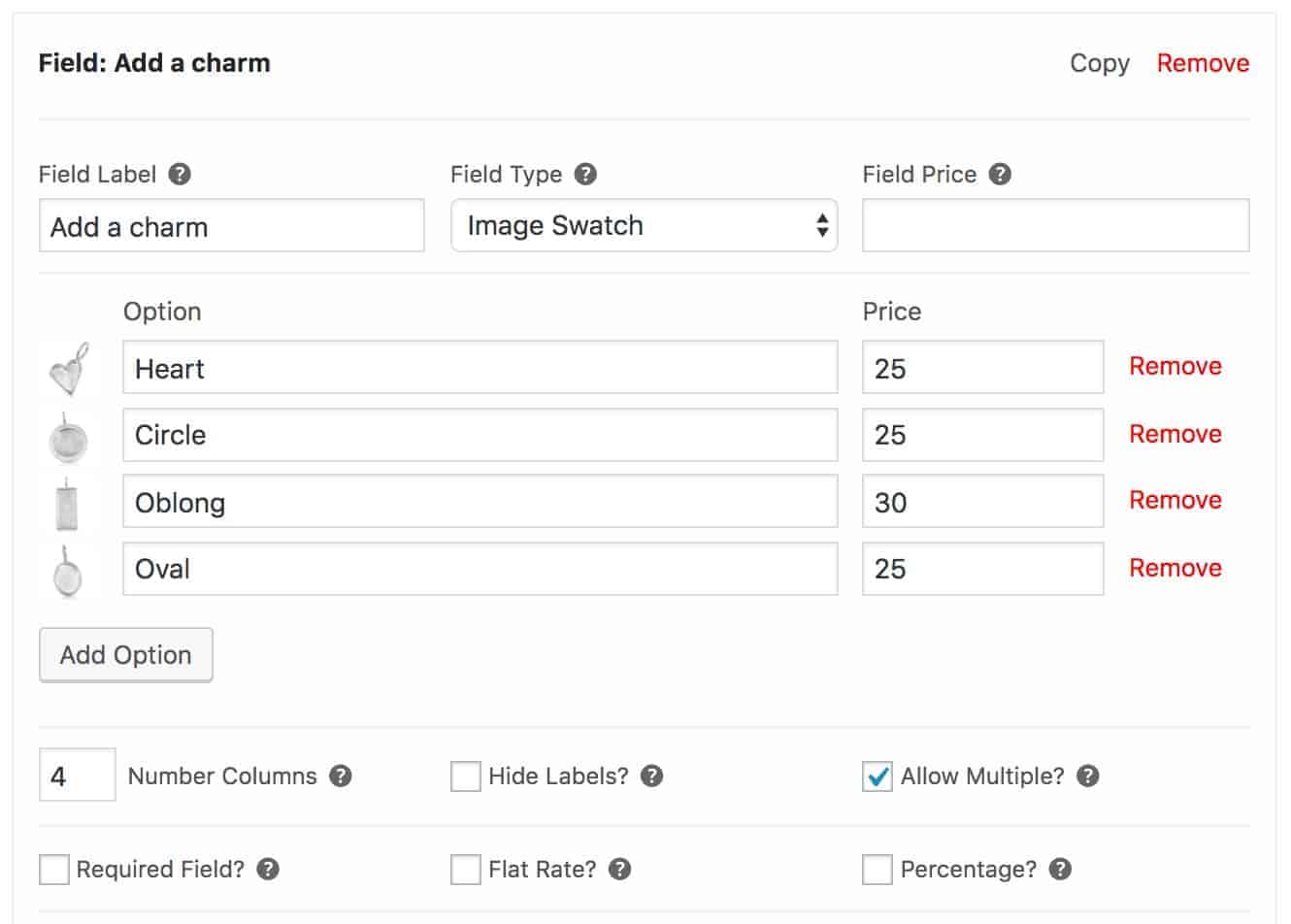 WooCommerce multiple image swatch field