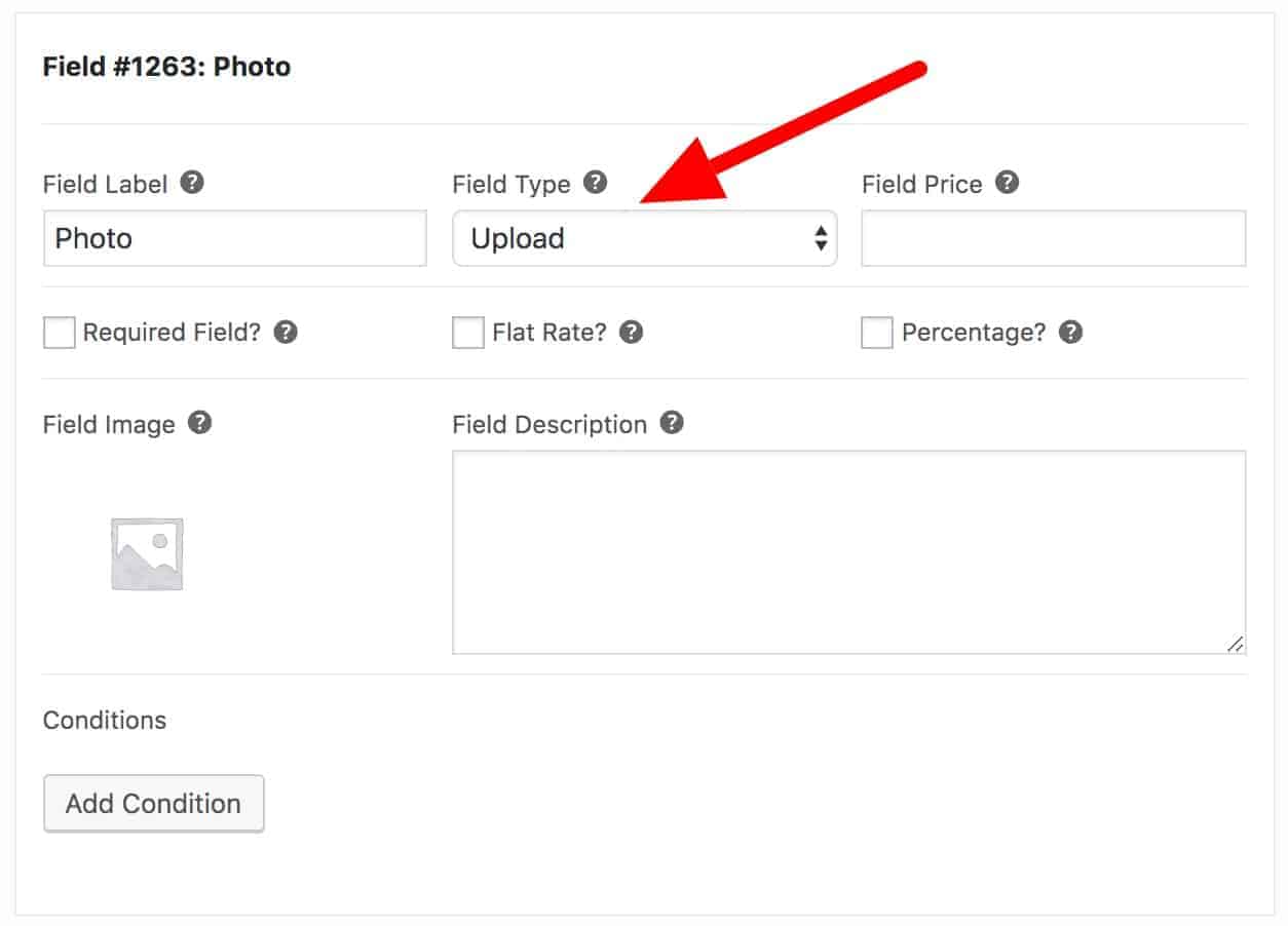 WooCommerce image upload field