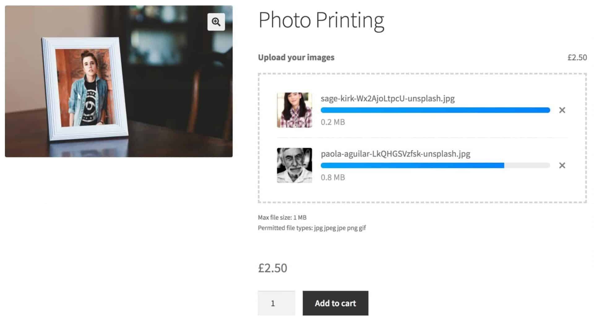 WooCommerce upload files to the product page