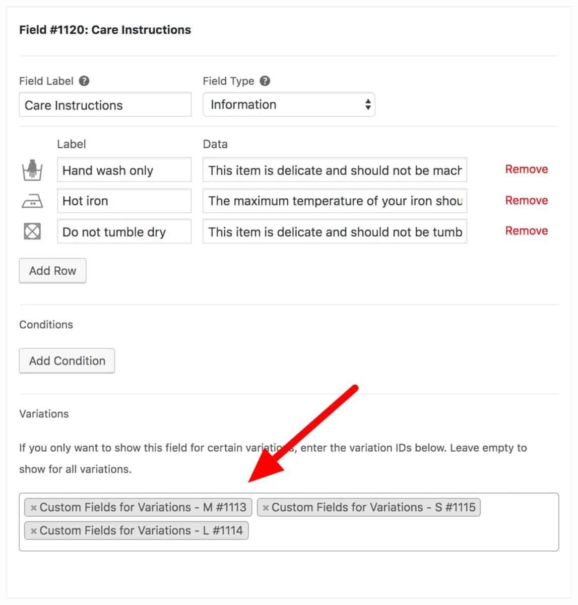 WooCommerce custom data fields for variations