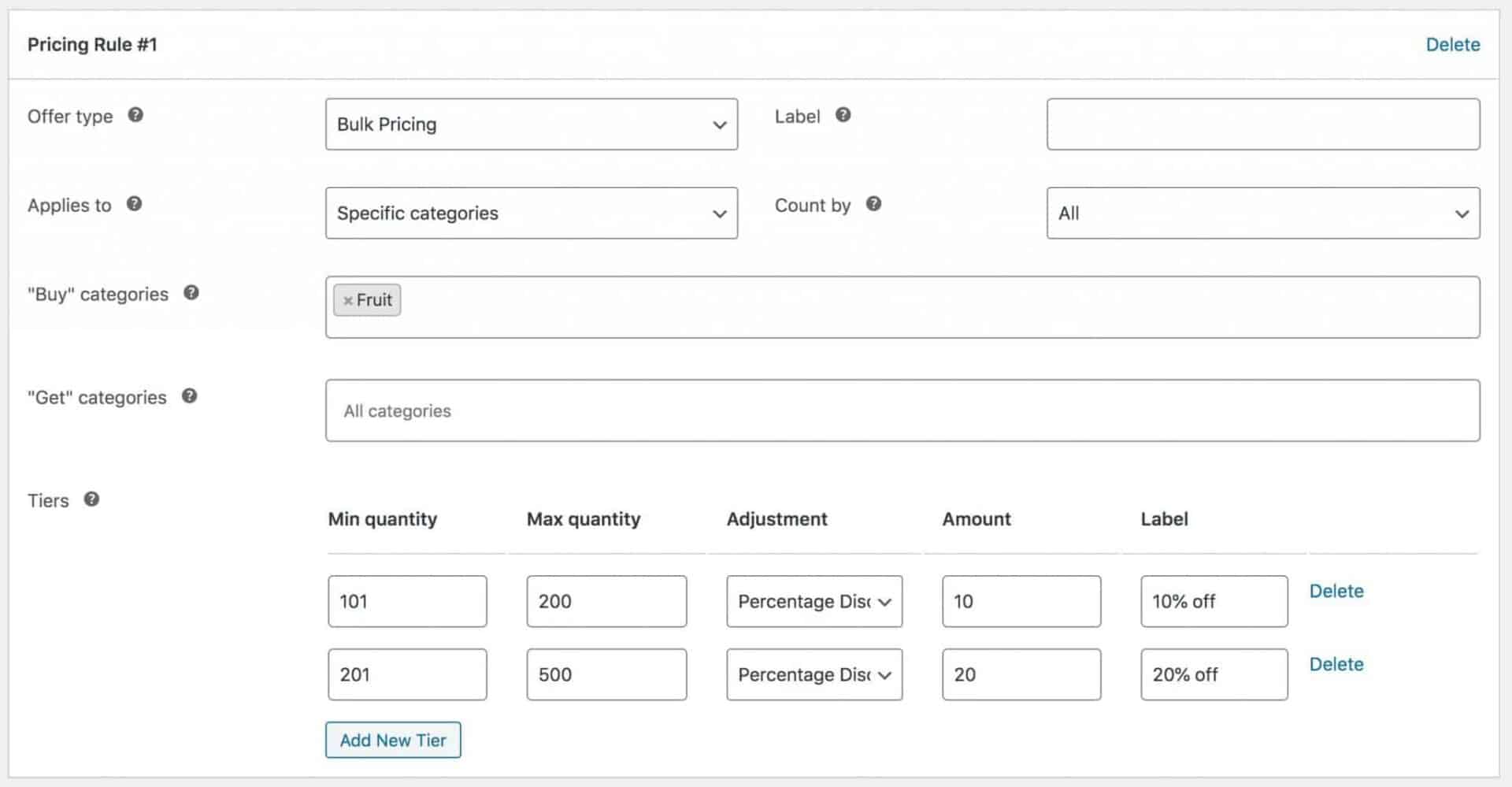WooCommerce dynamic discount for categories