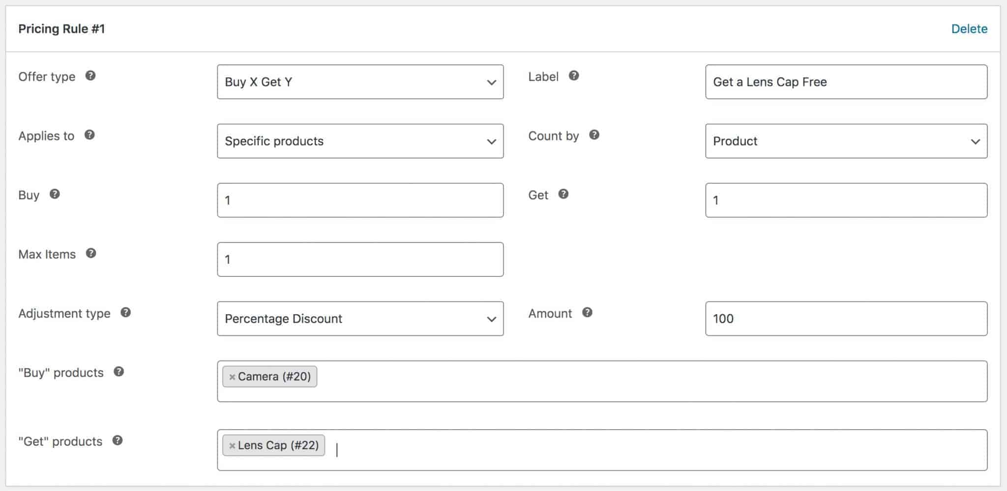 WooCommerce buy X get Y free