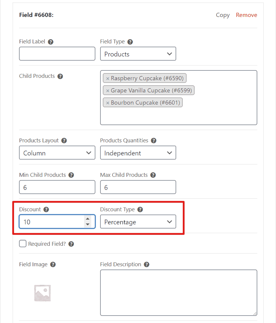 Choose discount type