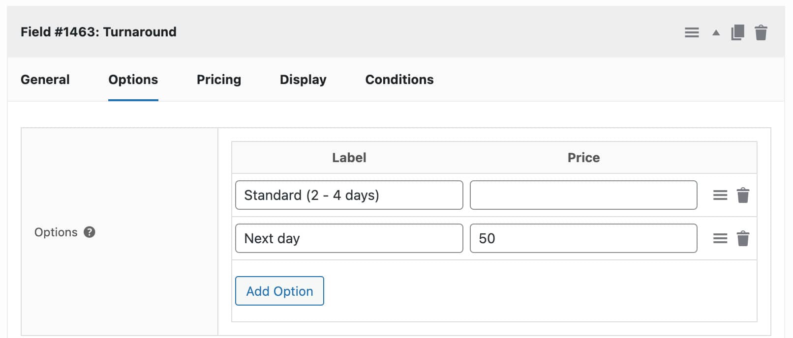 WooCommerce next day service surcharge