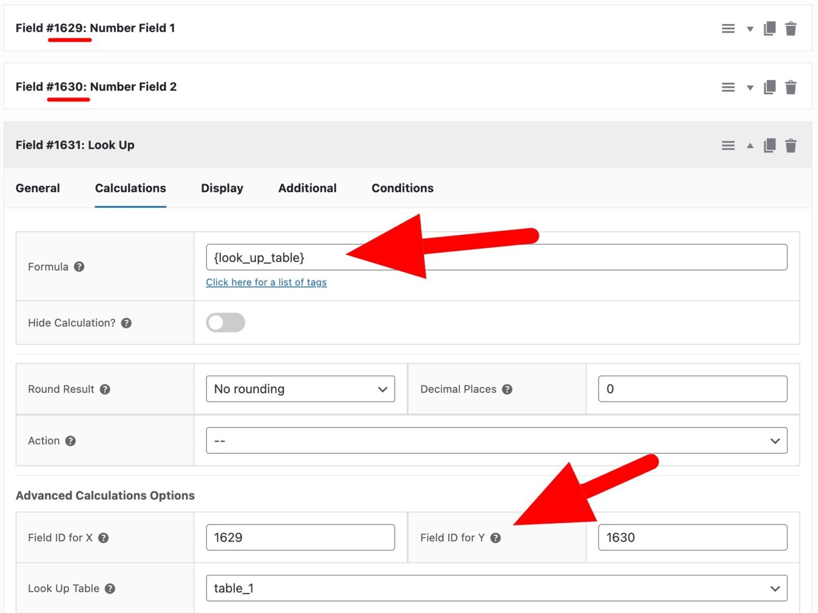 WooCommerce Advanced Calculations field settings