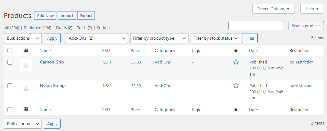 Assign SKUs