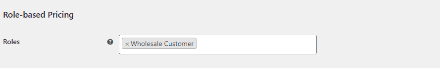 Roles setting