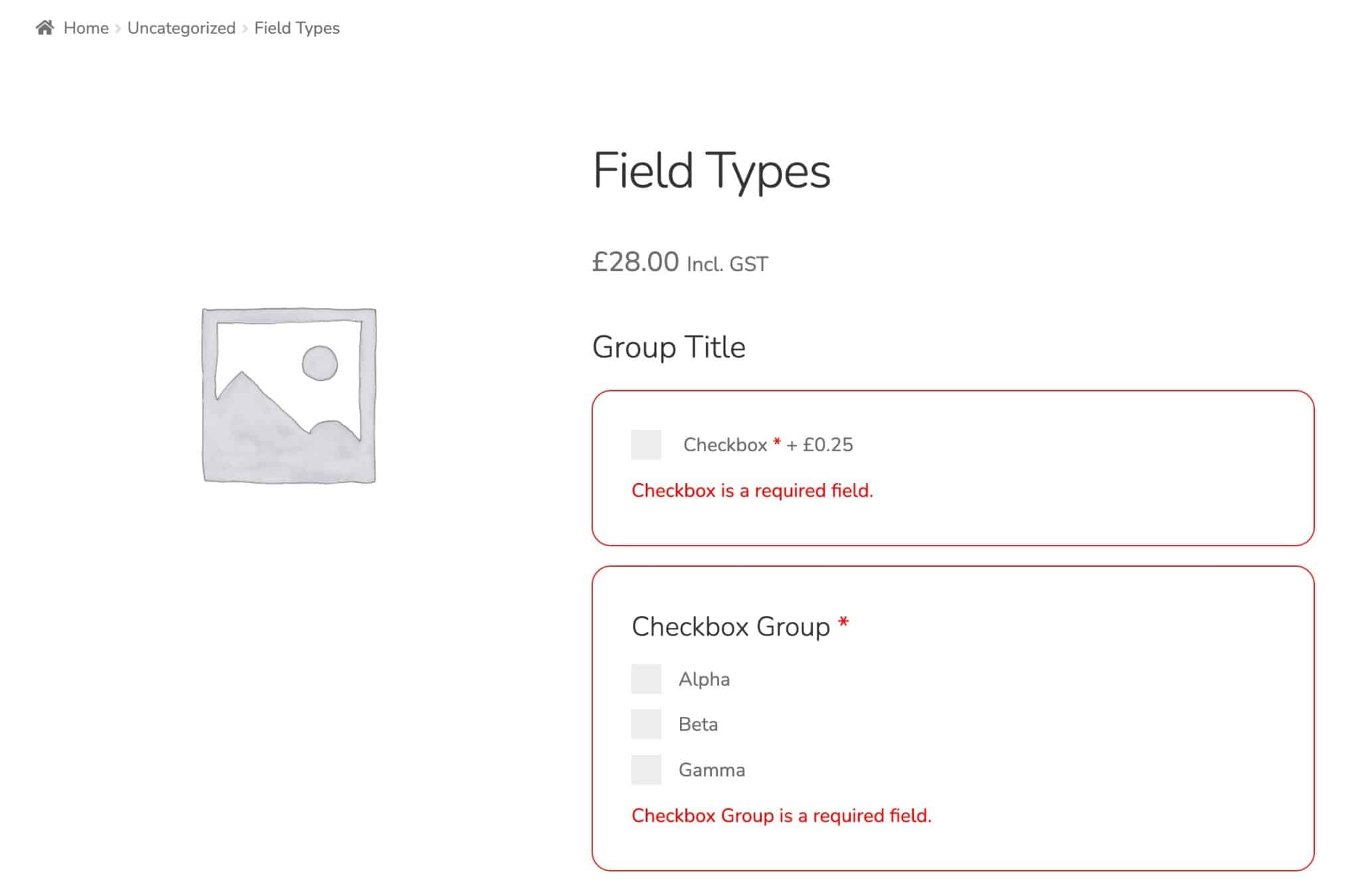 Addon field validation Plugin Republic