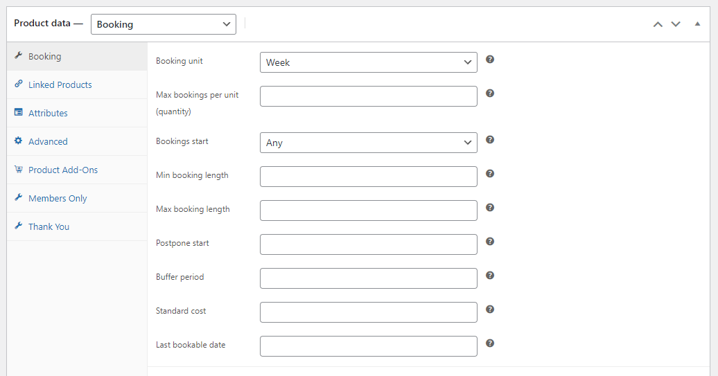 Booking units