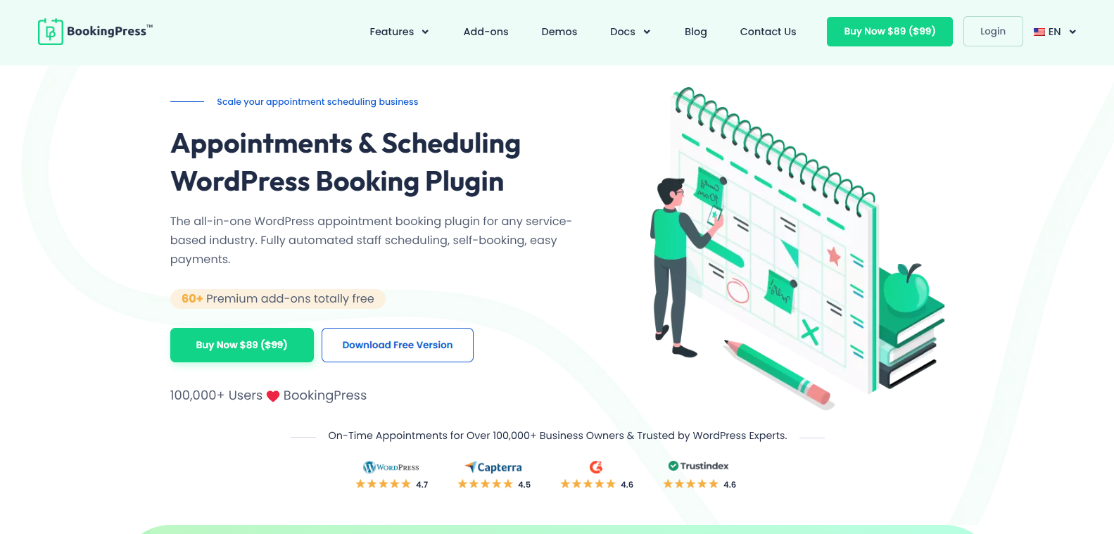 BookingPress homepage