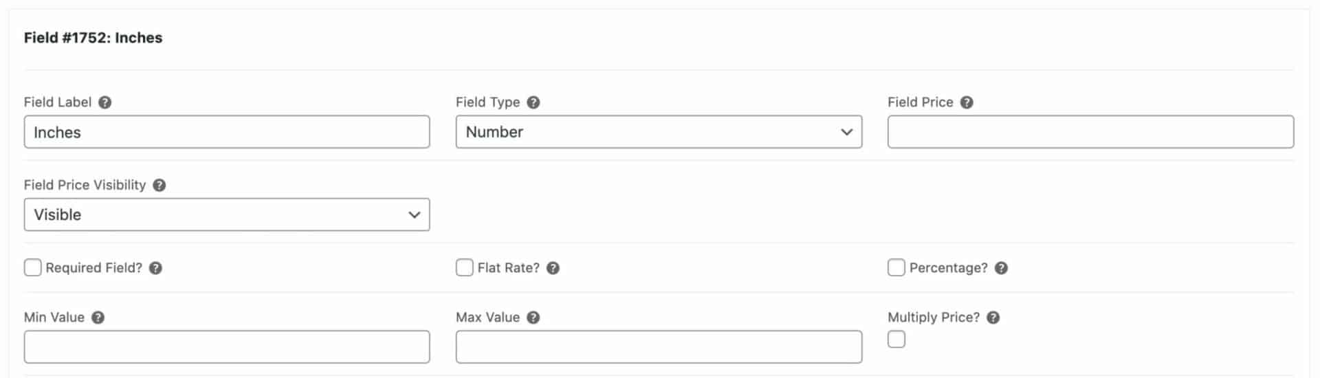 WooCommerce number field