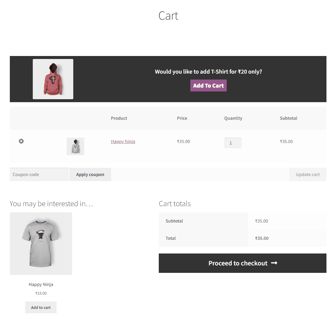 Cart Upsell for WooCommerce