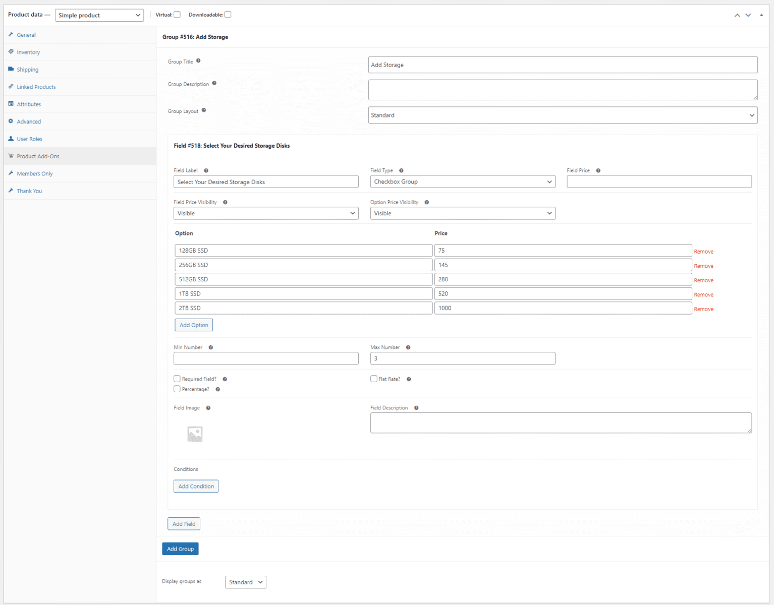 Checkbox group