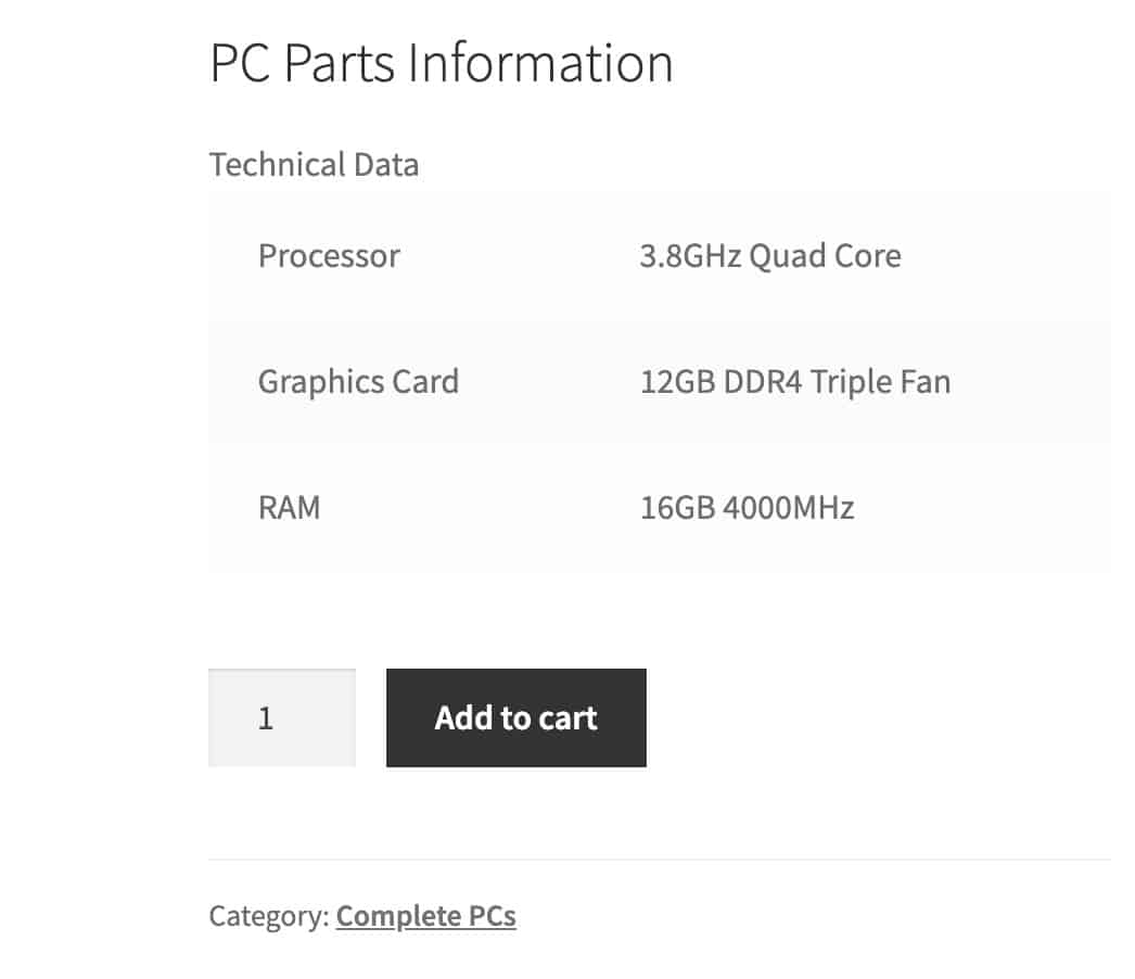 PC Parts Information