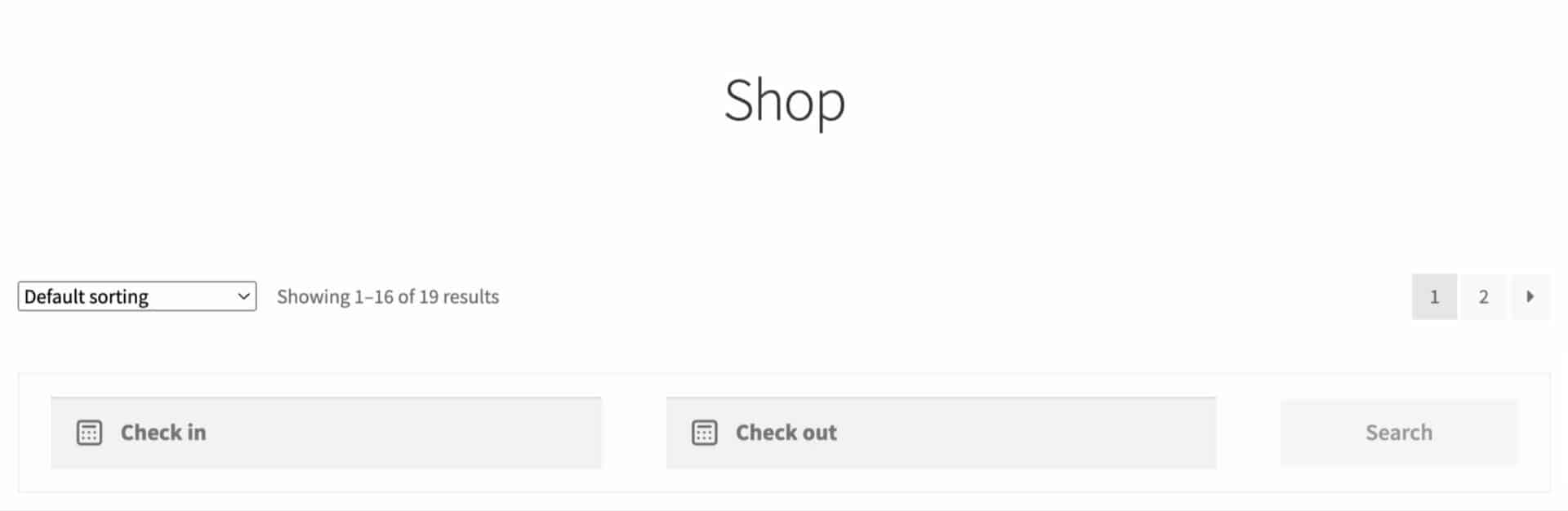 WooCommerce bookings front end search