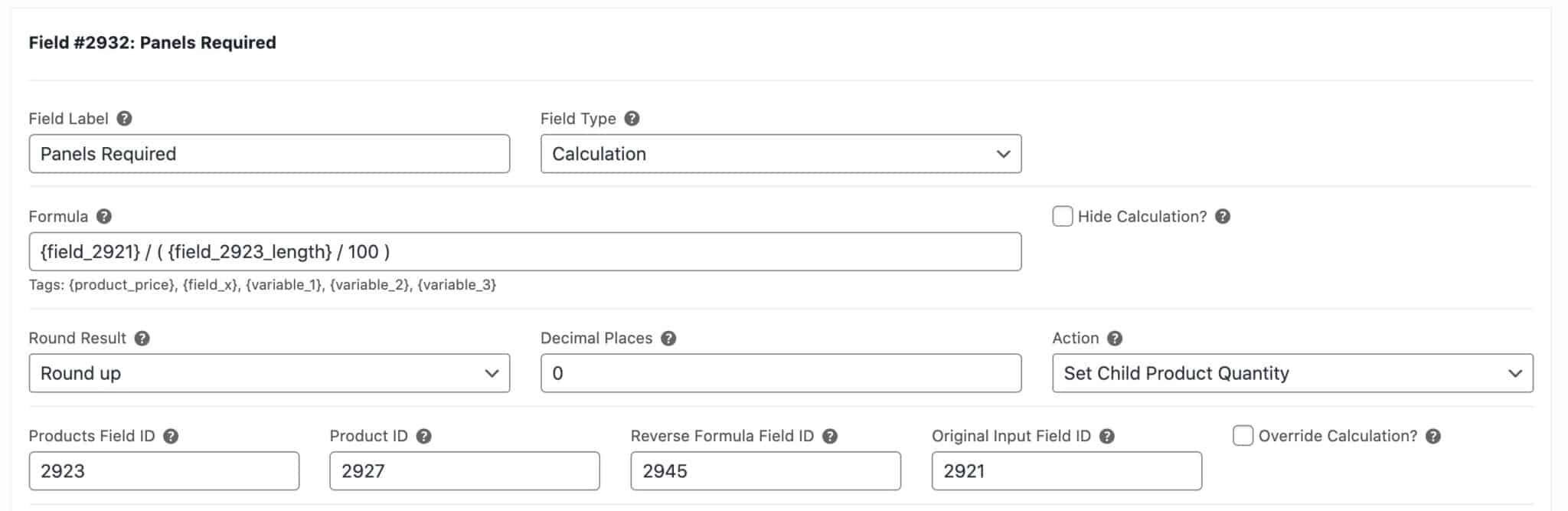How to create a fencing calculator in WordPress