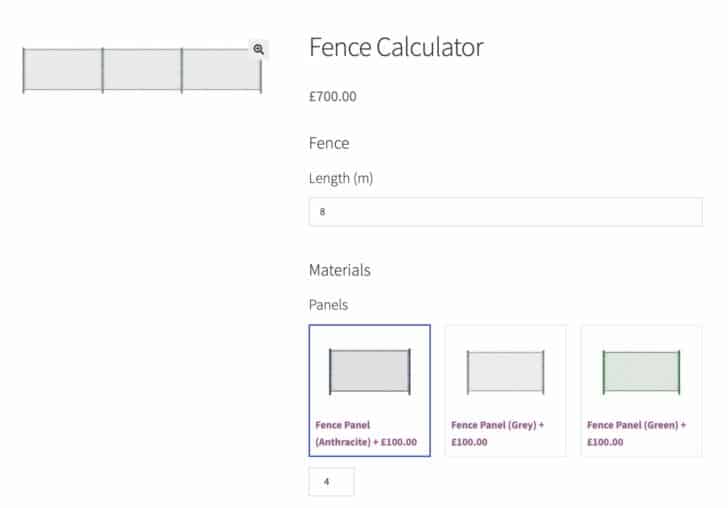 How to create a fencing calculator in WordPress