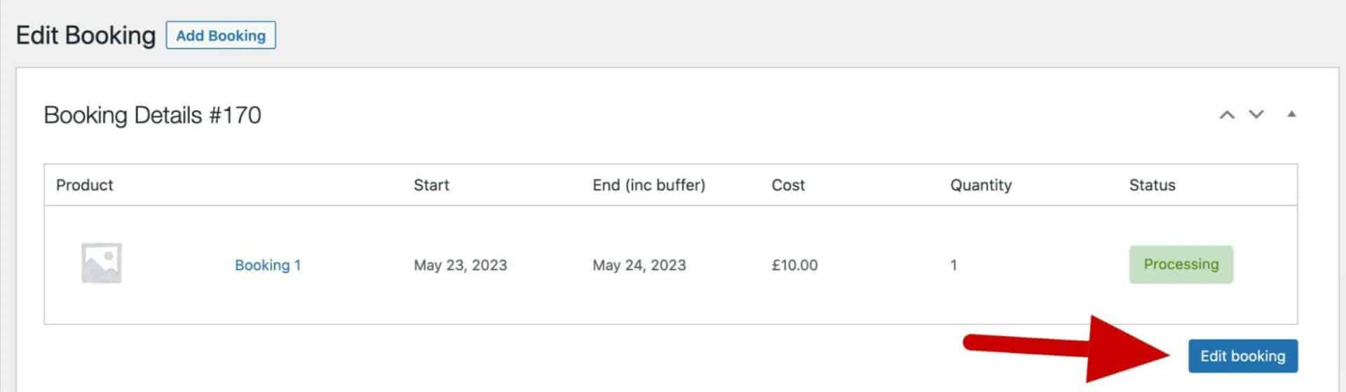 Setting to edit existing booking in WooComnerce