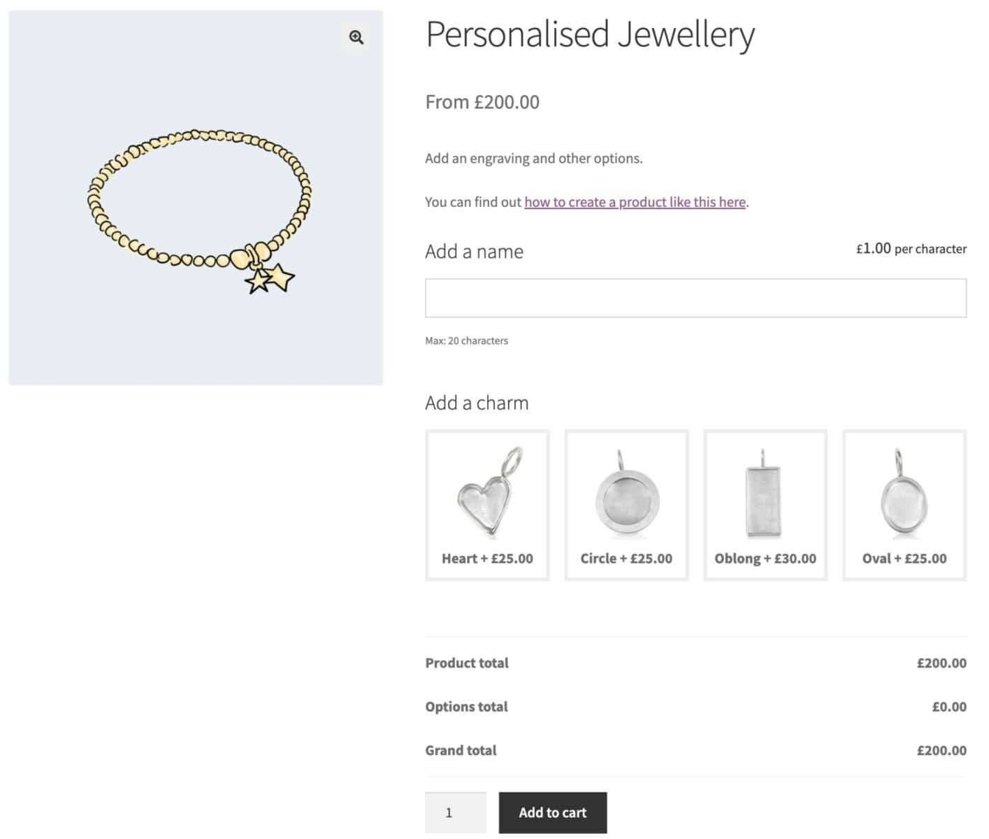 WooCommerce product customizer for jewellery designer