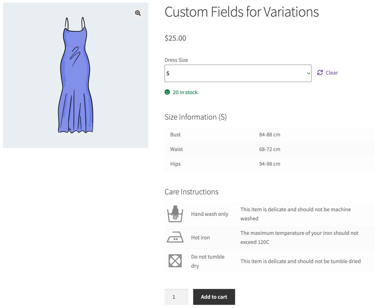 WooCommerce custom fields for variations