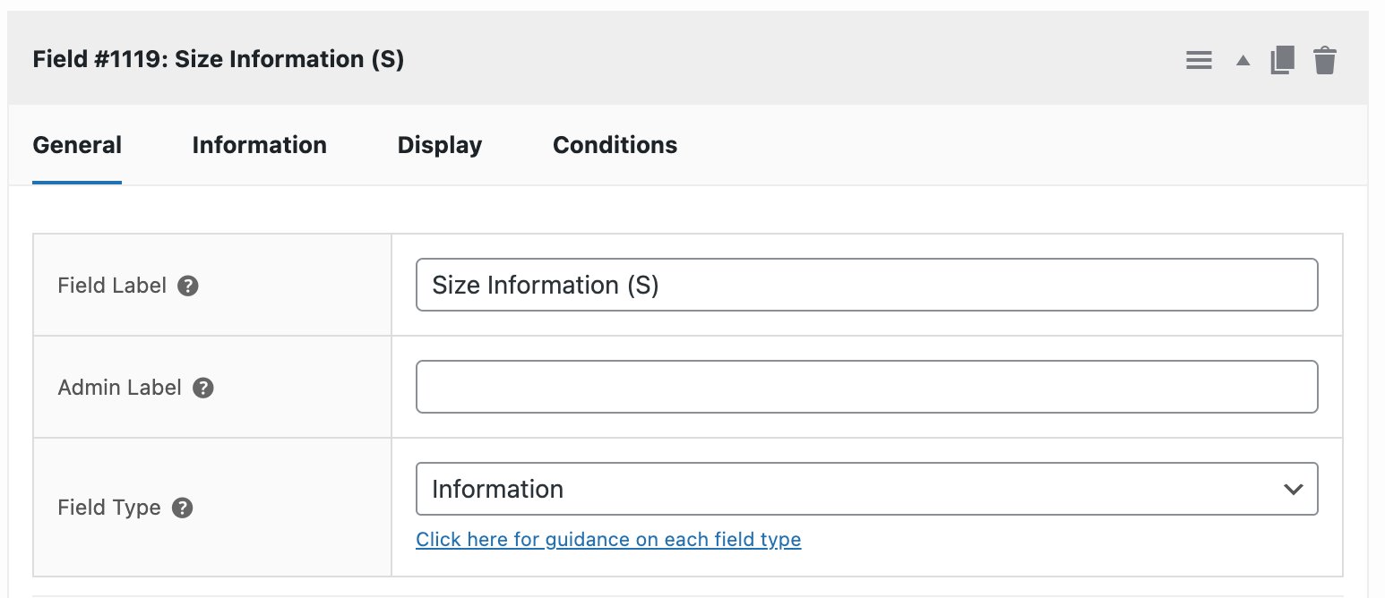 Information custom field type
