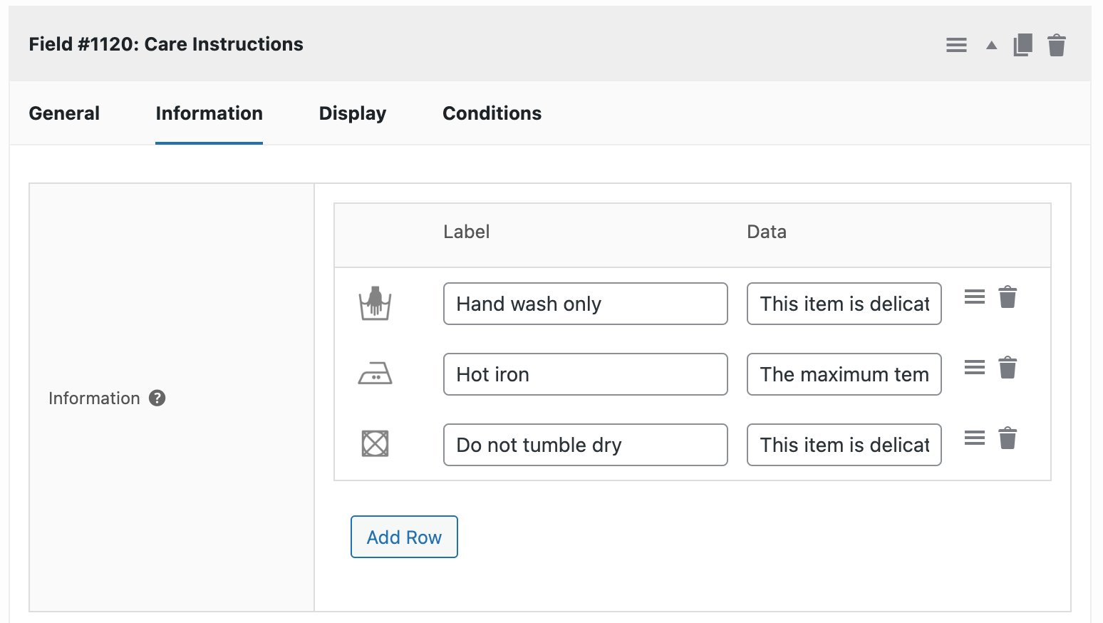 WooCommerce custom data fields for variations