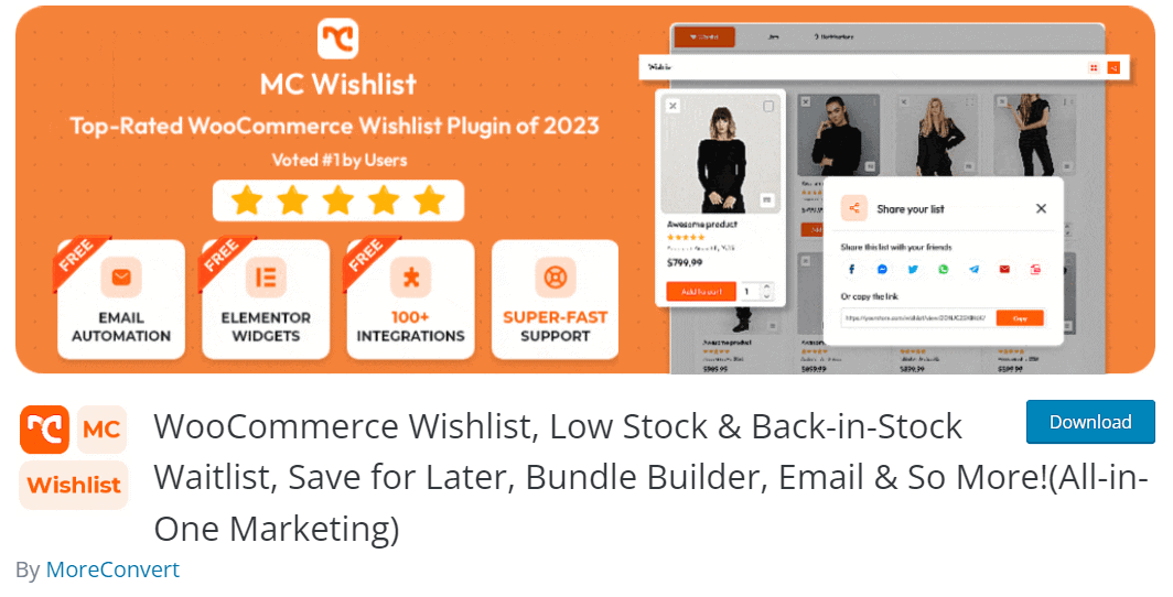 WooCommerce Wishlist by MoreConvert.