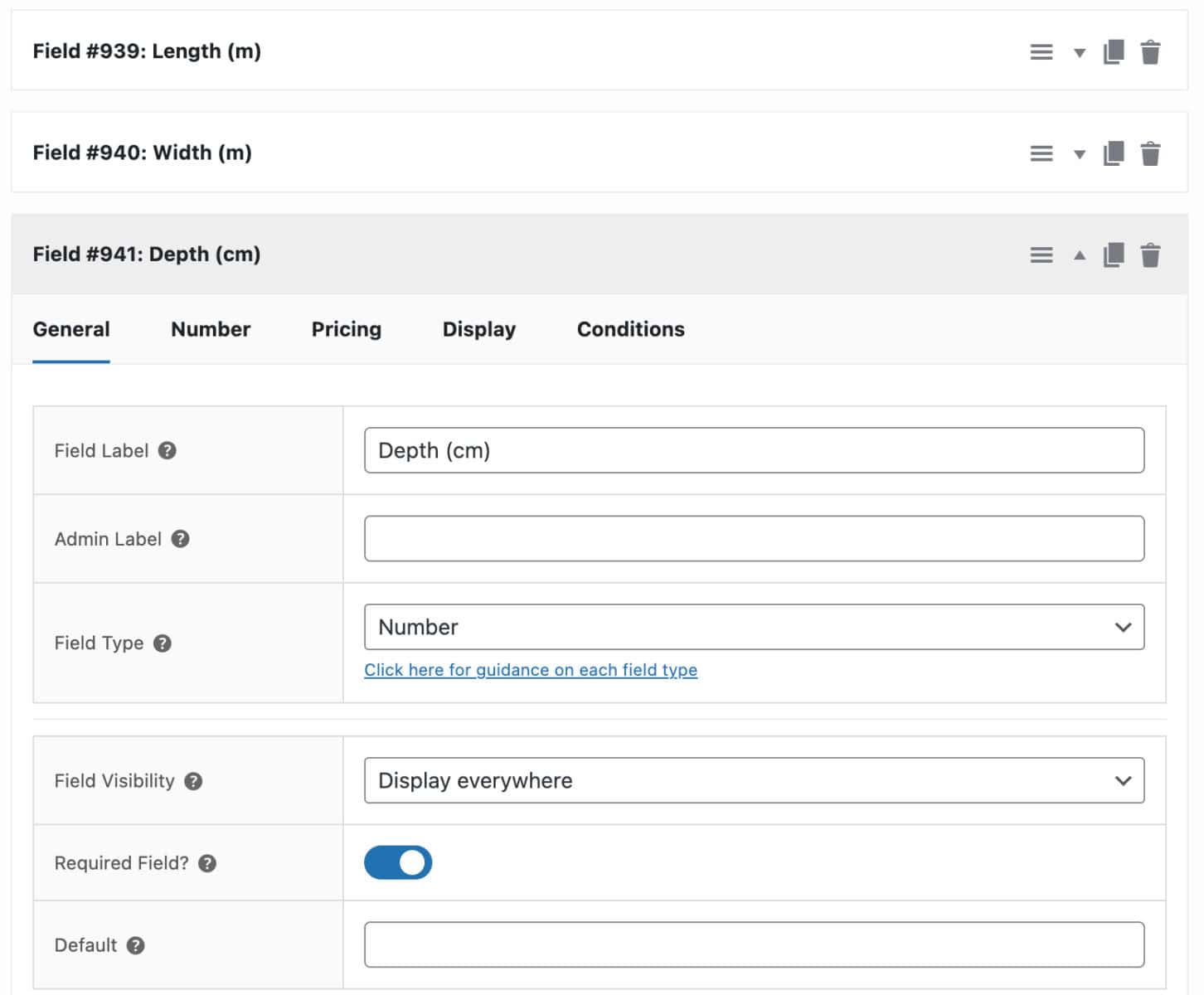 Input fields to accept measurements in WooCommerce