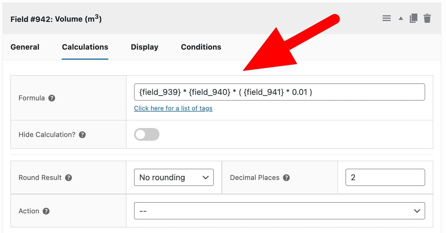 WooCommerce volume calculation formula