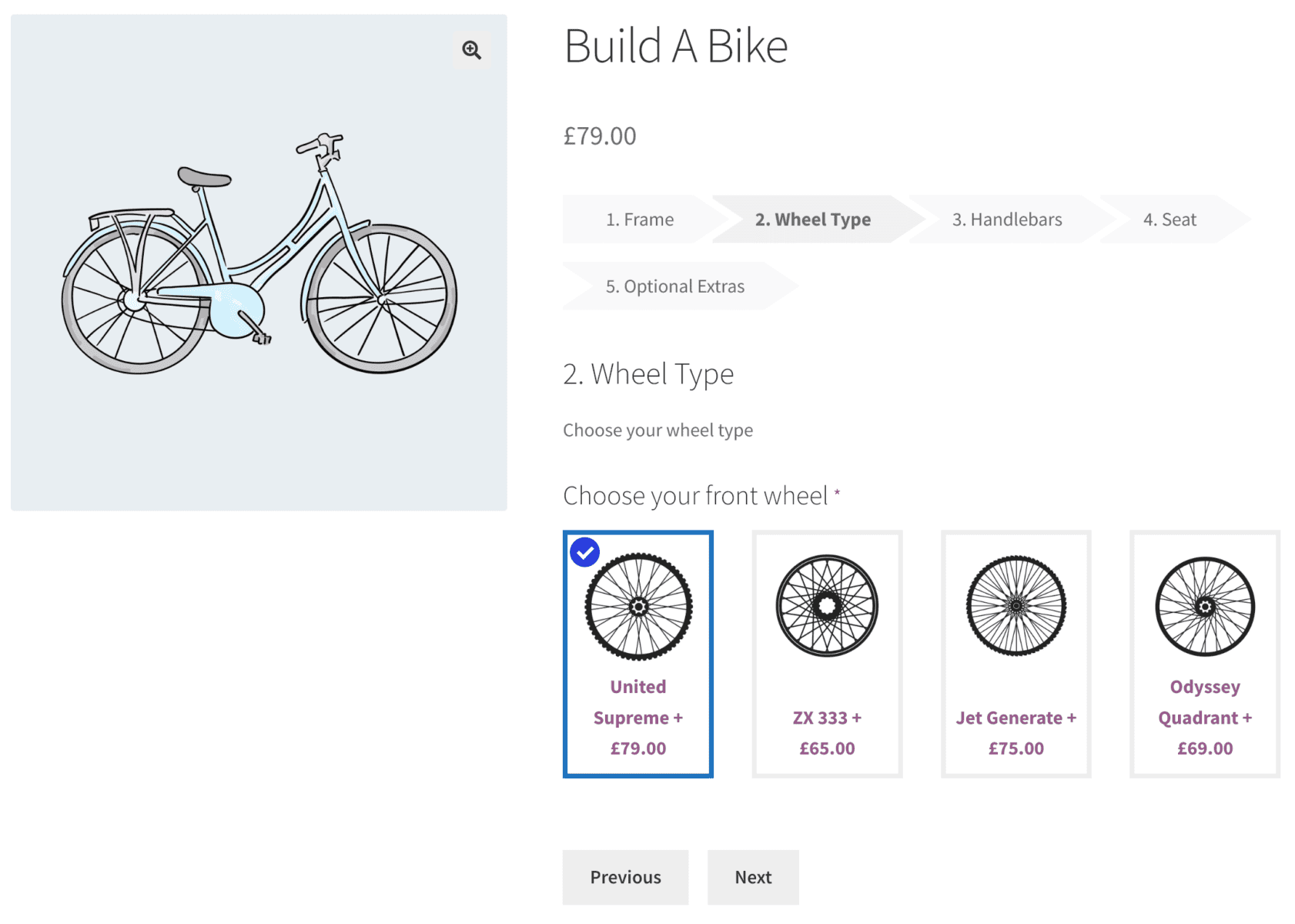 Build a bike composite product in WooCommerce