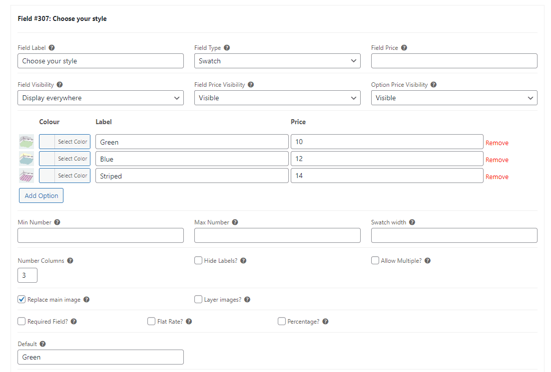 Add a product swatch option