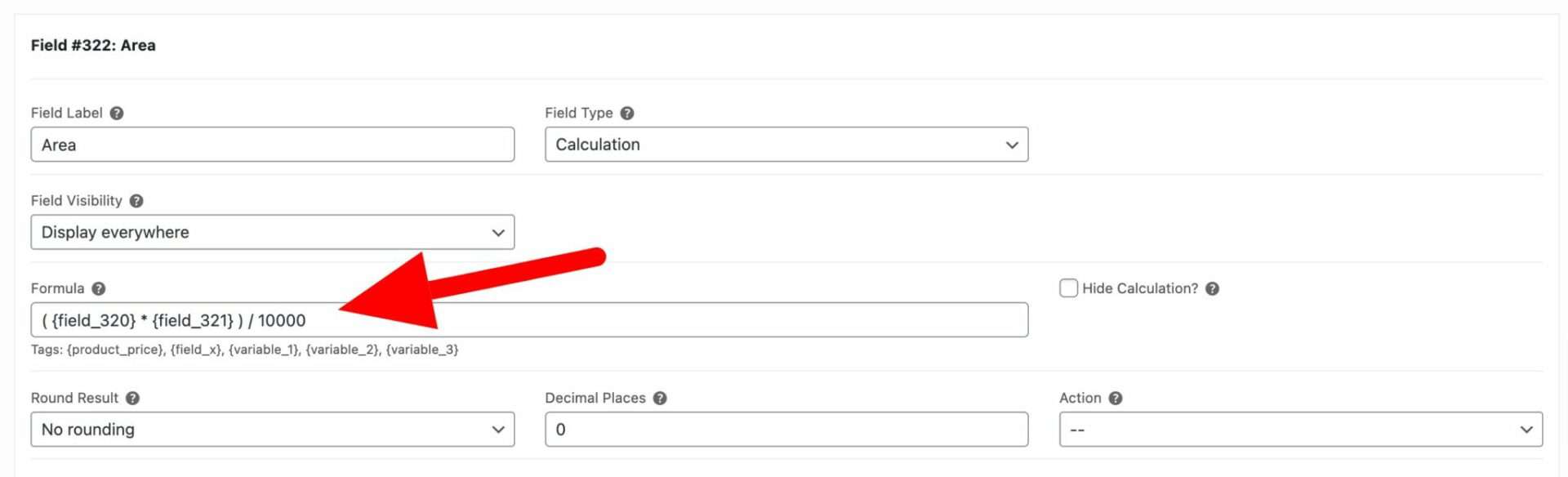 Set price by formula calculator for WooCommerce carpet product