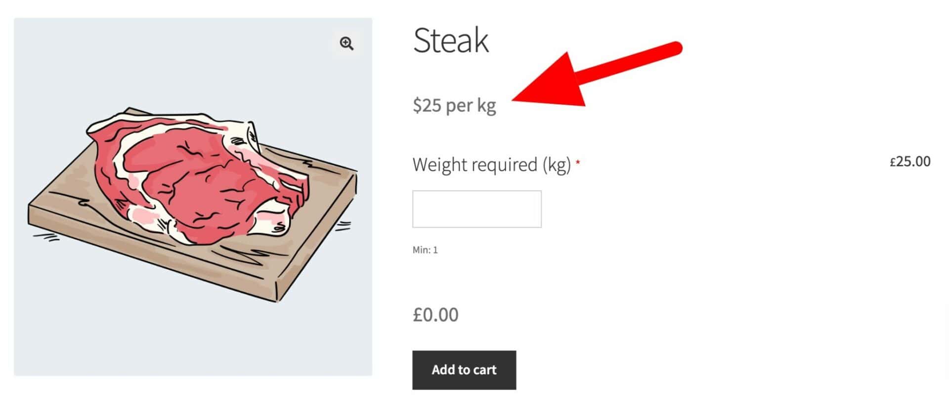 WooCommerce product price by weight