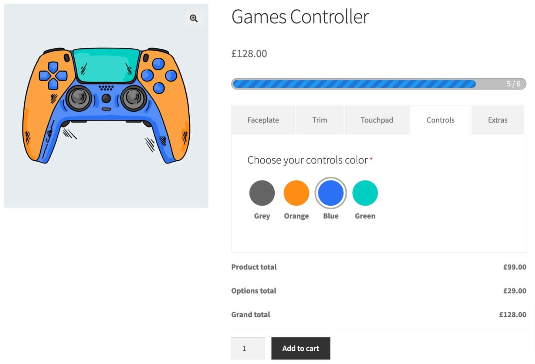 WooCommerce games controller product