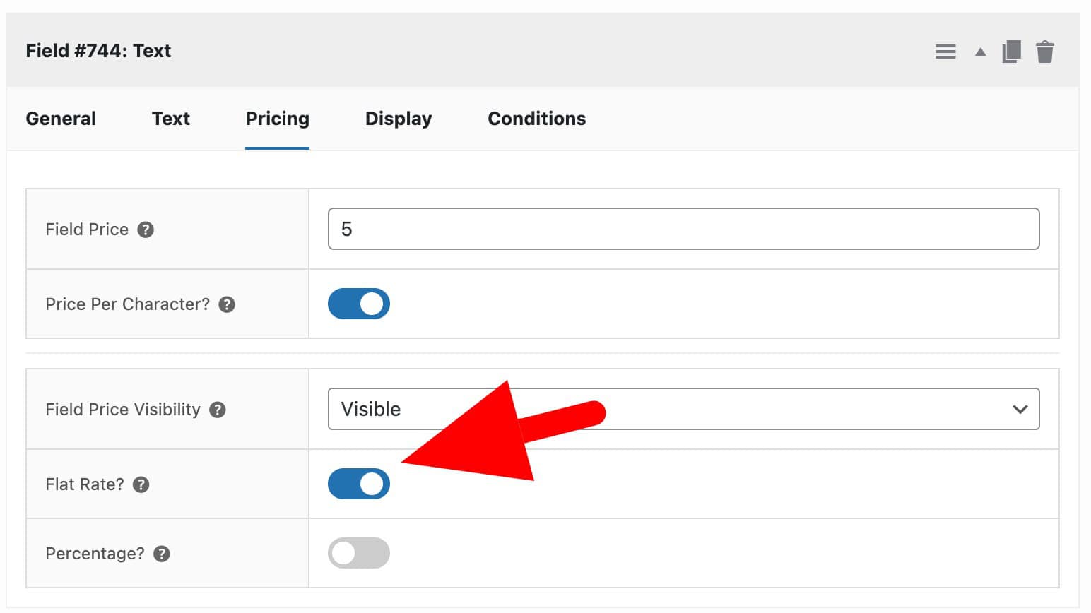 Flat rate price setting