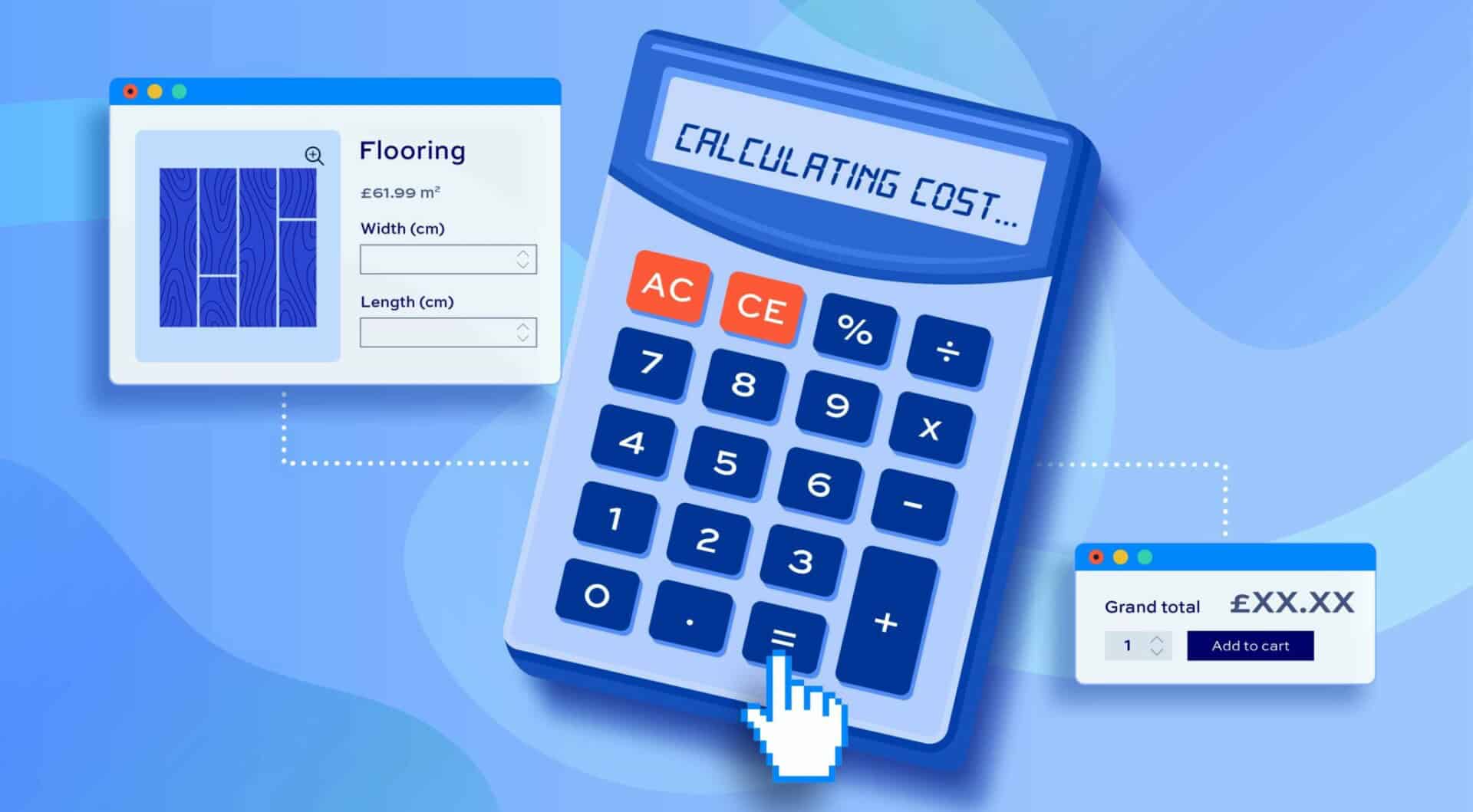 Calculate prices based on user inputs