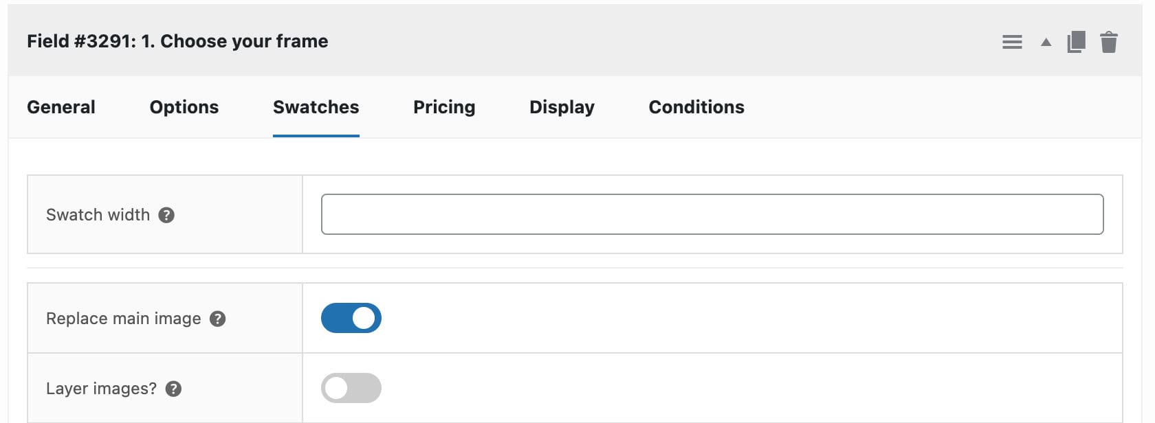 Replace main image setting