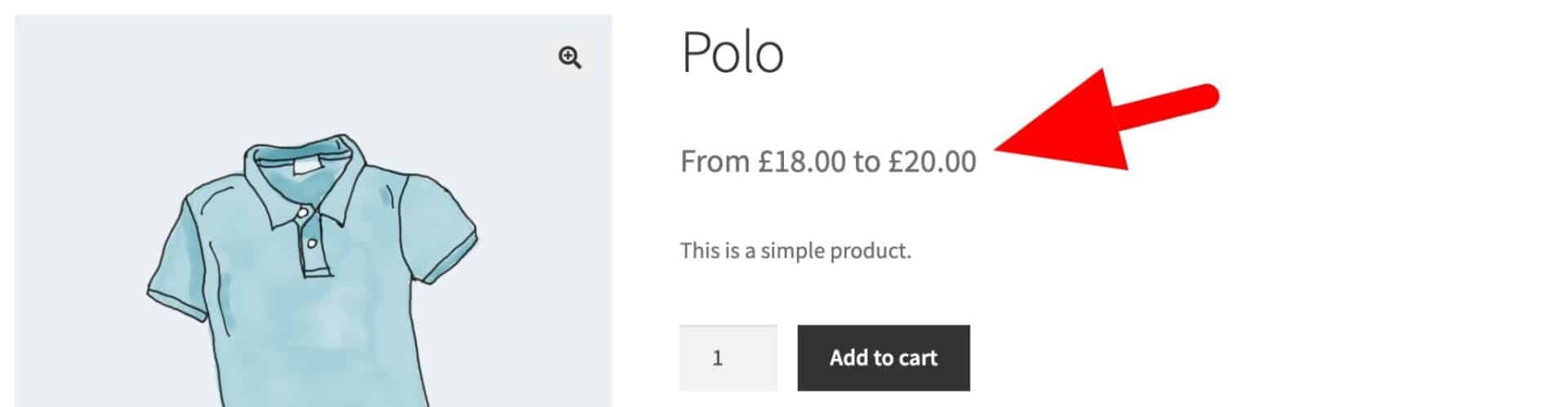 Price range with dynamic text