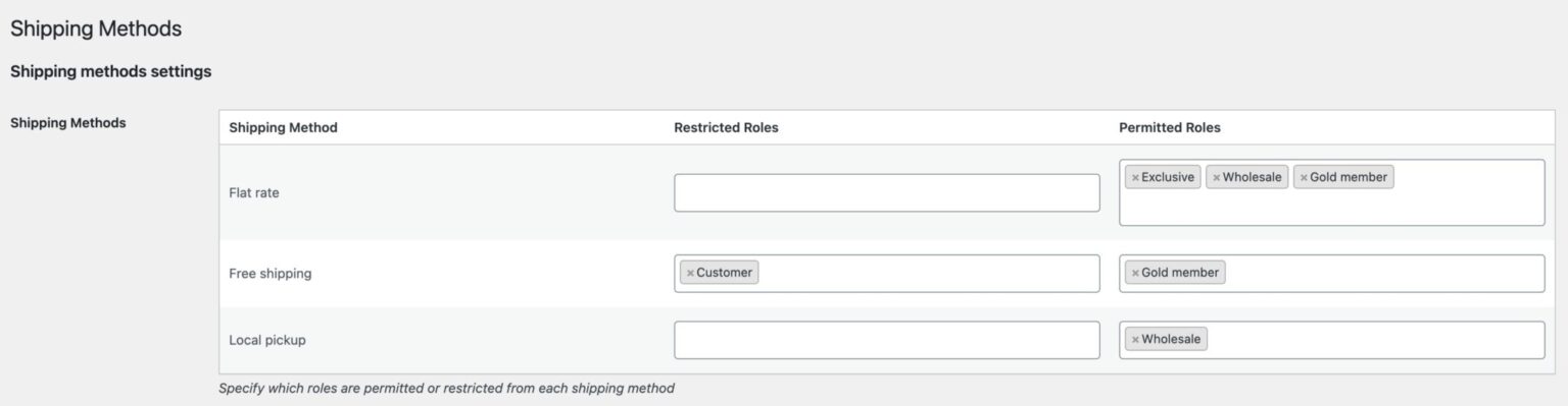 Restrict Shipping Methods by User Role in WooCommerce