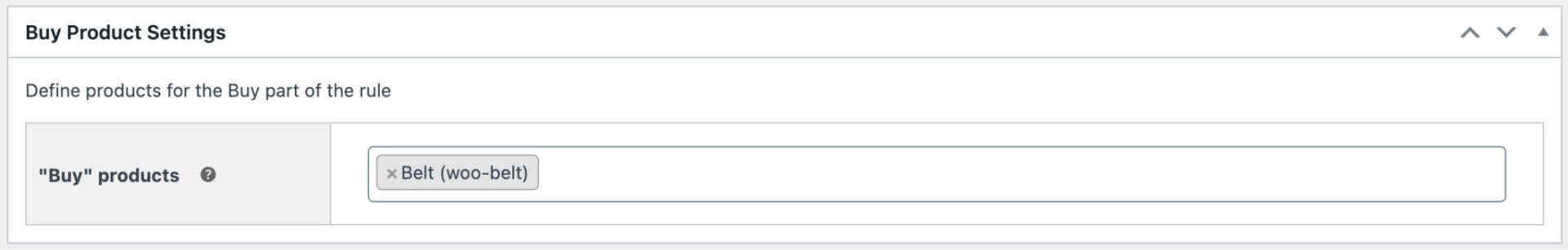 Buy Products Settings