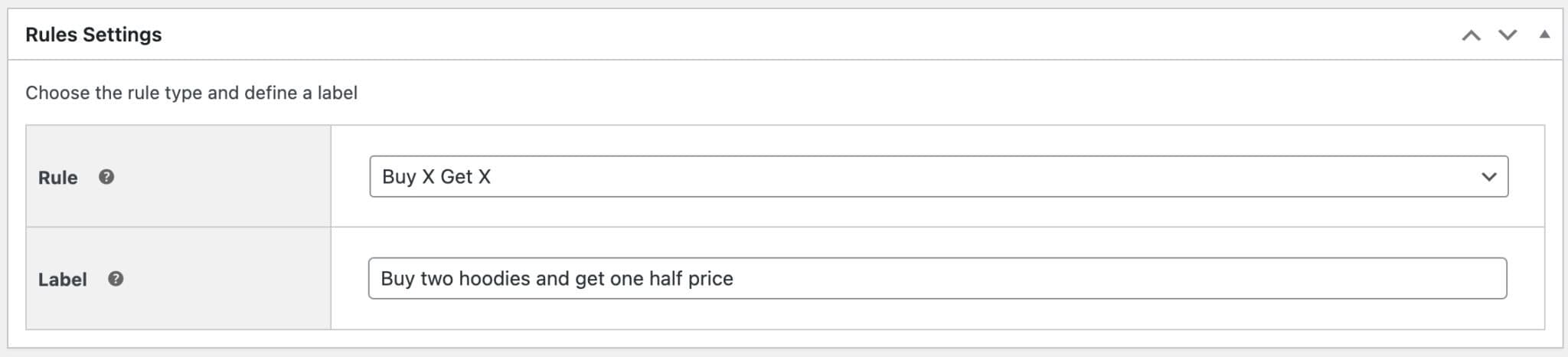 Buy X Get X rule